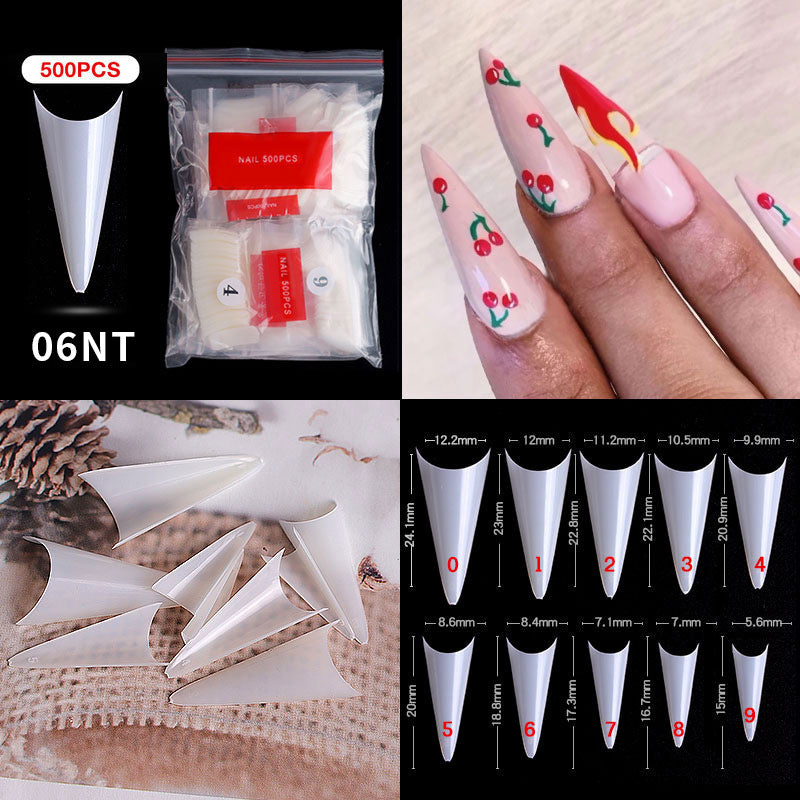 FTMC001 Manicure nails, French tip nails, full and half nails, ballet nails, fake nails