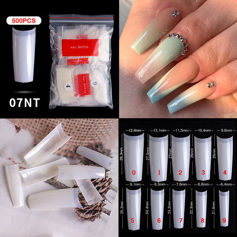 FTMC001 Manicure nails, French tip nails, full and half nails, ballet nails, fake nails