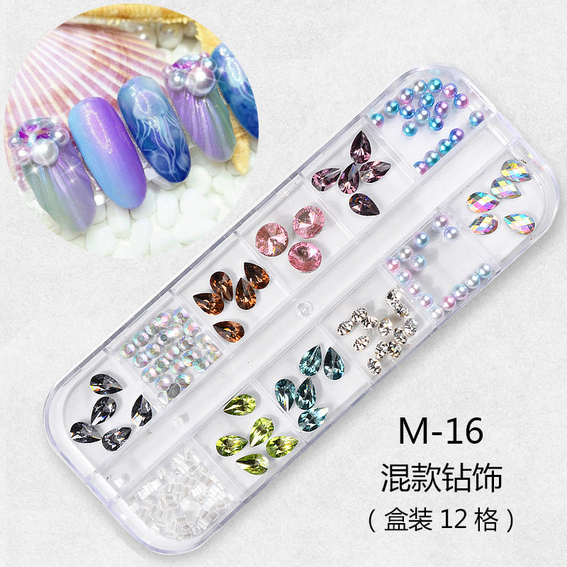 FDMC009 Hot Nail Sequins, Nail Gold and Silver Glitter, Heart Butterfly Patch Set