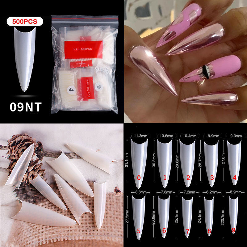 FTMC001 Manicure nails, French tip nails, full and half nails, ballet nails, fake nails