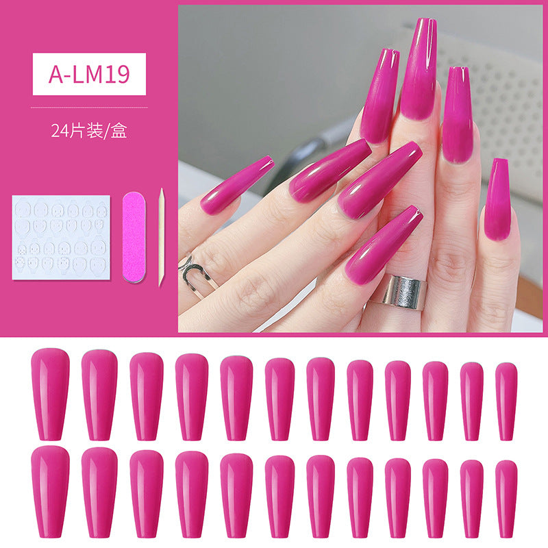 FTMB002 European and American hot selling solid color ,gradient, super long, ballet nails press on nails