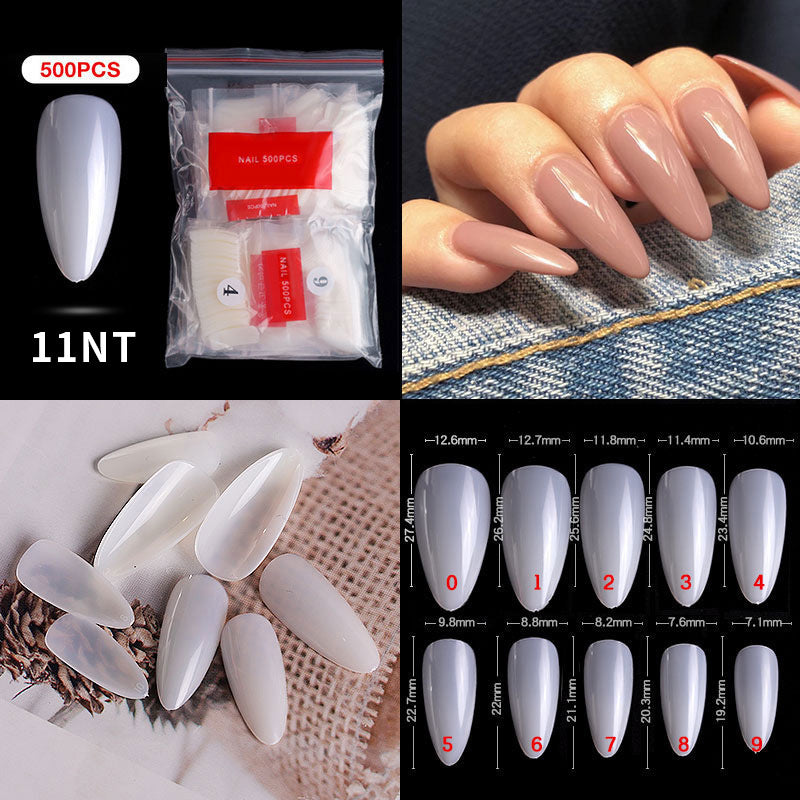 FTMC001 Manicure nails, French tip nails, full and half nails, ballet nails, fake nails