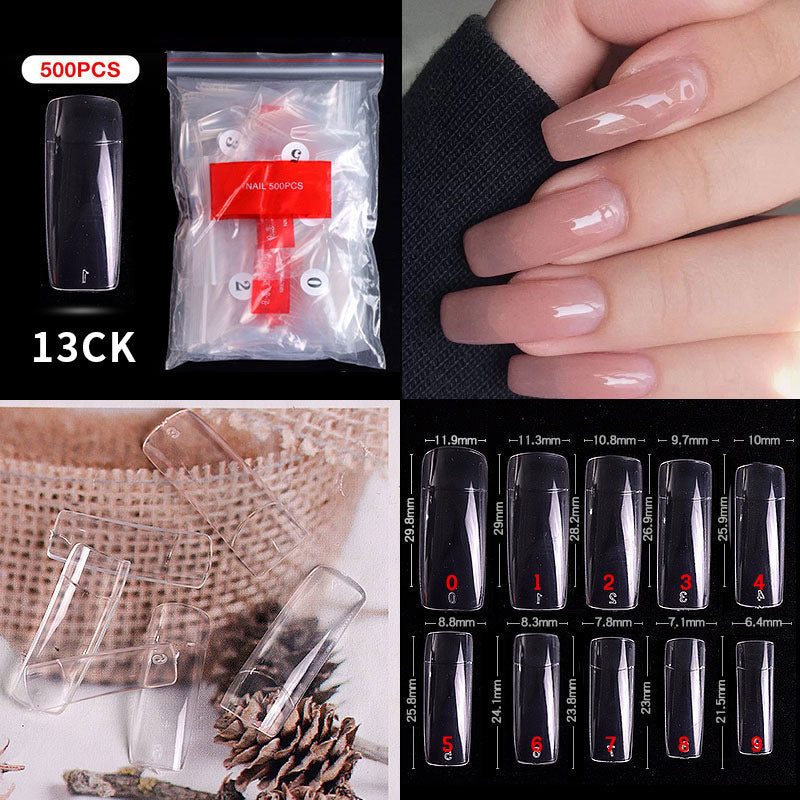 FTMC001 Manicure nails, French tip nails, full and half nails, ballet nails, fake nails