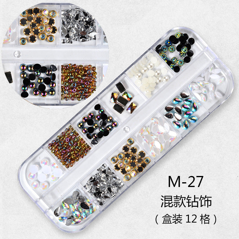 FDMC009 Hot Nail Sequins, Nail Gold and Silver Glitter, Heart Butterfly Patch Set