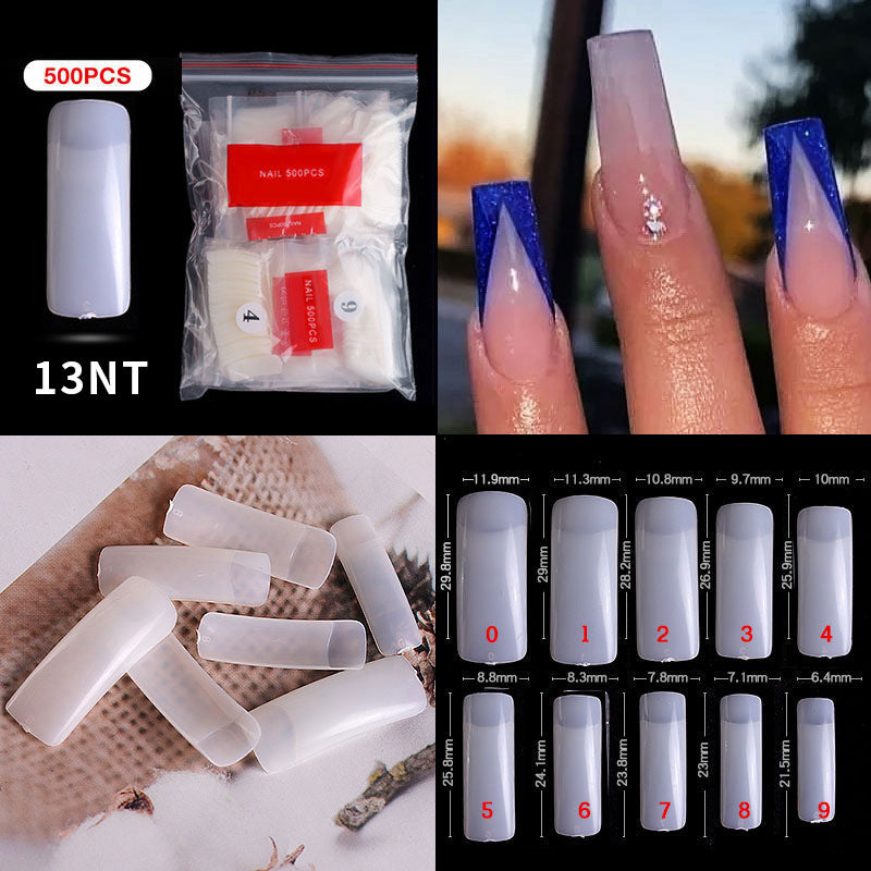FTMC001 Manicure nails, French tip nails, full and half nails, ballet nails, fake nails