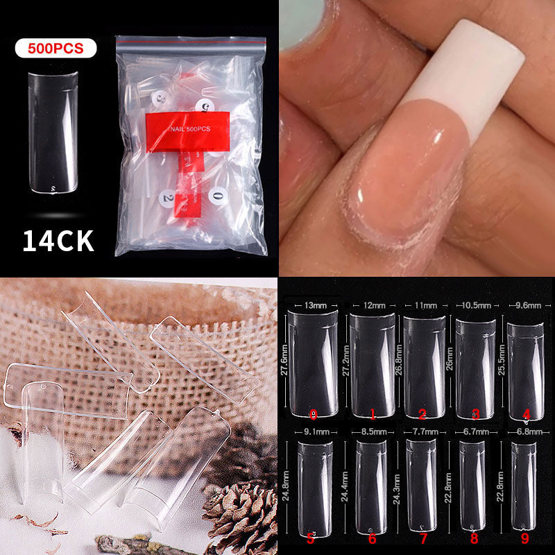 FTMC001 Manicure nails, French tip nails, full and half nails, ballet nails, fake nails