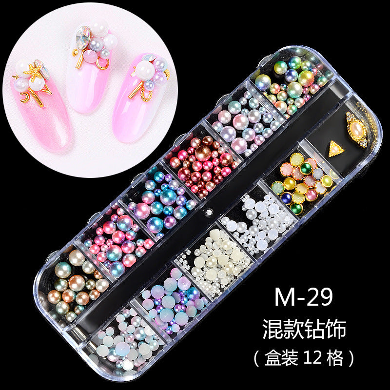 FDMC009 Hot Nail Sequins, Nail Gold and Silver Glitter, Heart Butterfly Patch Set