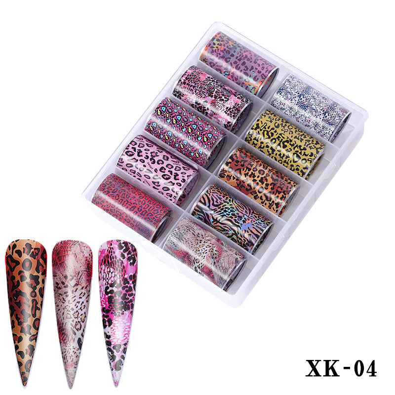 FSMA005 New nail supplies, transfer stickers, star paper, Tibetan style, colorful laser