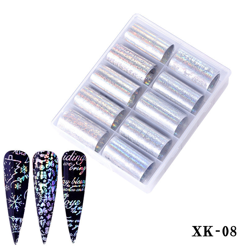 FSMA005 New nail supplies, transfer stickers, star paper, Tibetan style, colorful laser