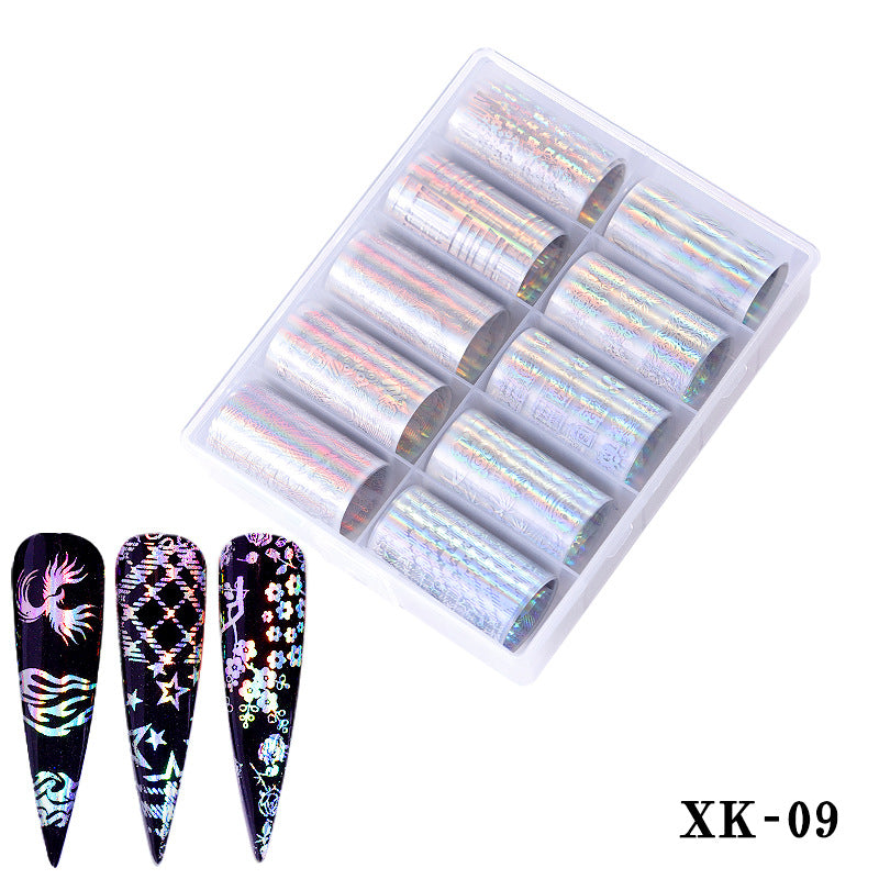 FSMA005 New nail supplies, transfer stickers, star paper, Tibetan style, colorful laser