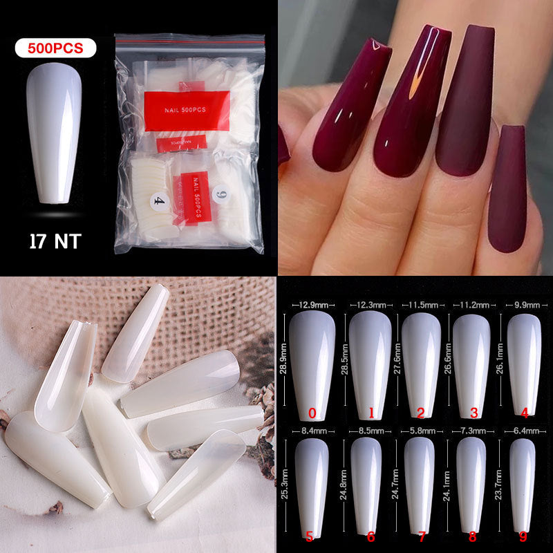 FTMC001 Manicure nails, French tip nails, full and half nails, ballet nails, fake nails