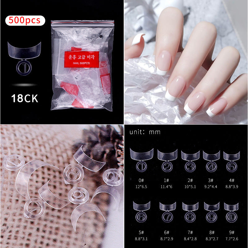 FTMC001 Manicure nails, French tip nails, full and half nails, ballet nails, fake nails