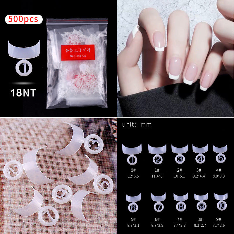 FTMC001 Manicure nails, French tip nails, full and half nails, ballet nails, fake nails