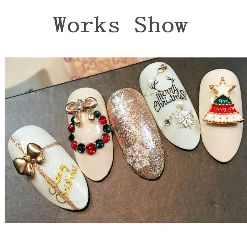 CHS004  Alloy Christmas Nail Decoration Wheel 3D Nail Jewelry Accessories