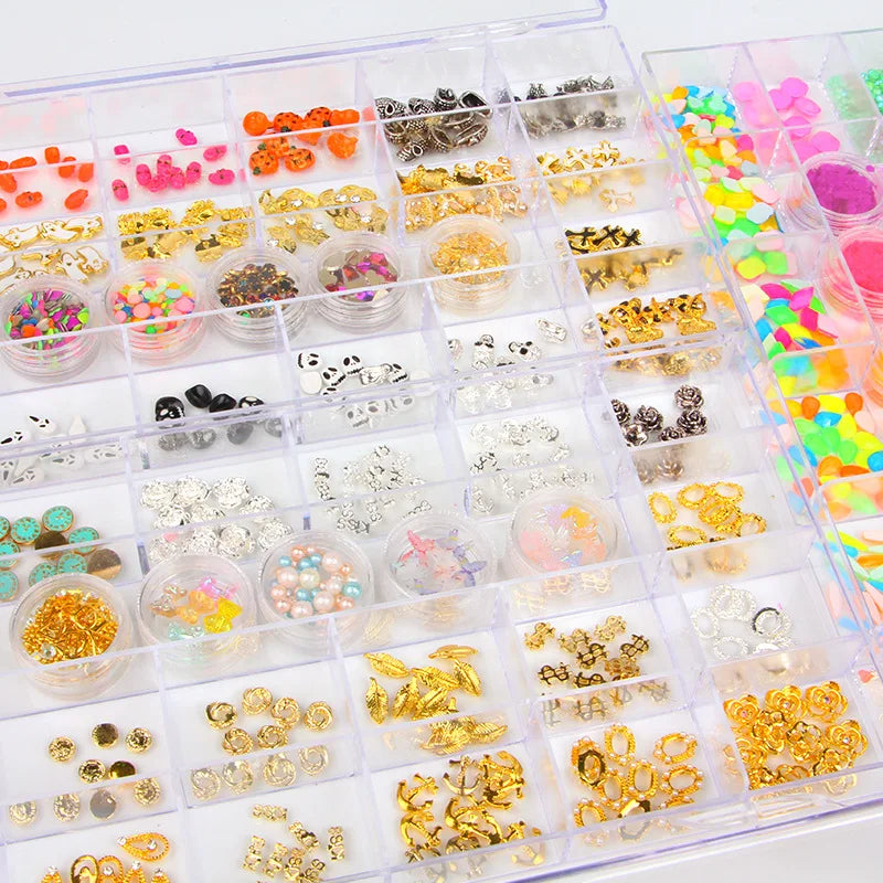 CHS029  21 grid new Christmas Halloween alloy jewelry metal rivet nail decoration nail art rhinestone nail art jewelry