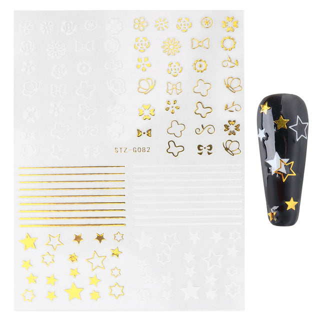 VAL018  Hot nail art stickers ins retro western valentine series nail sweet stickers decals nail