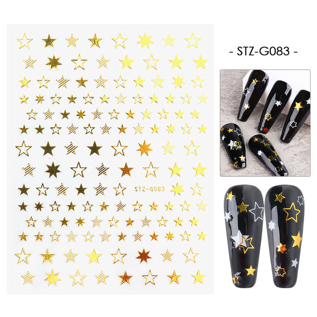 VAL018  Hot nail art stickers ins retro western valentine series nail sweet stickers decals nail