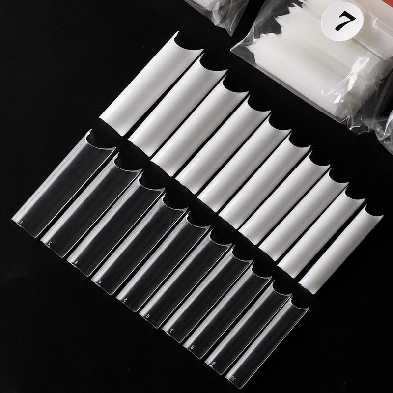 FTMC005 500pcs clear nail tops,, high camber, packed by bag
