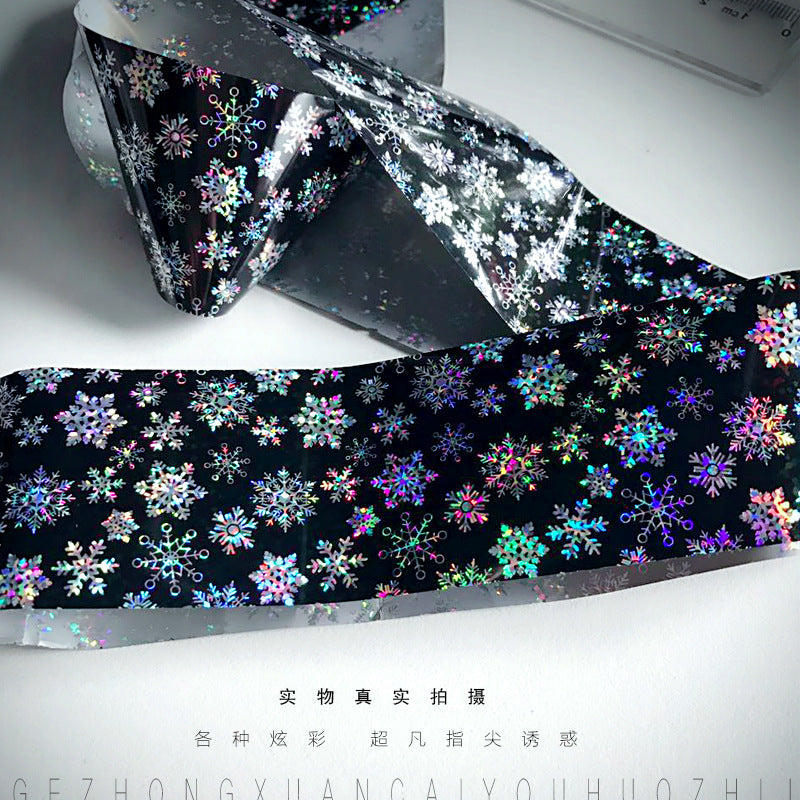 FSMA022 Wholesale nail stickers, starry sky stickers transfer decals, magic snowflake nail stickers bottle 4cm*12
