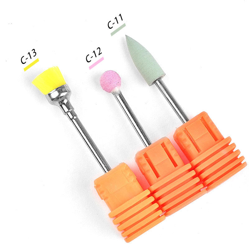 FMT012 Electroplated tungsten steel color drill bits bullet type electric nail polisher