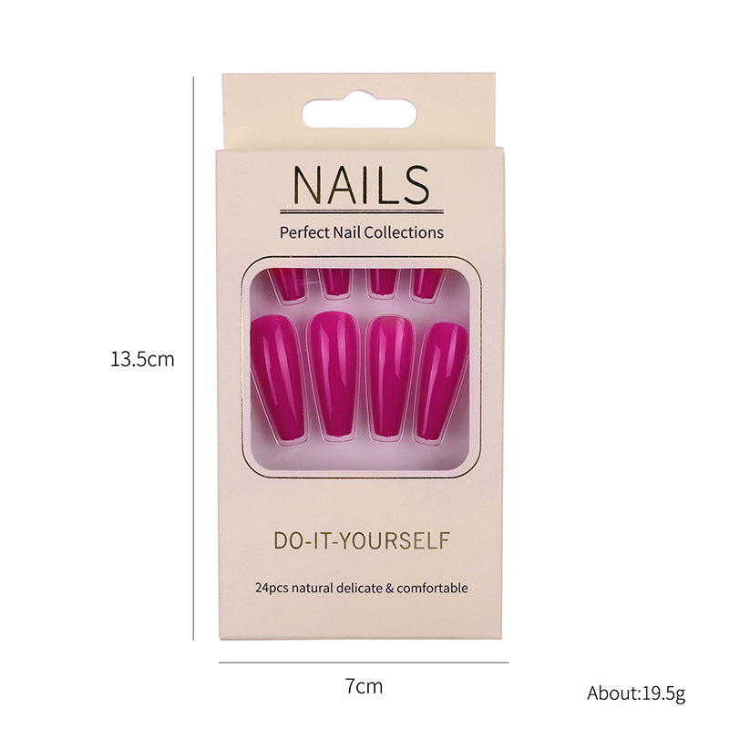 FTMB002 European and American hot selling solid color ,gradient, super long, ballet nails press on nails