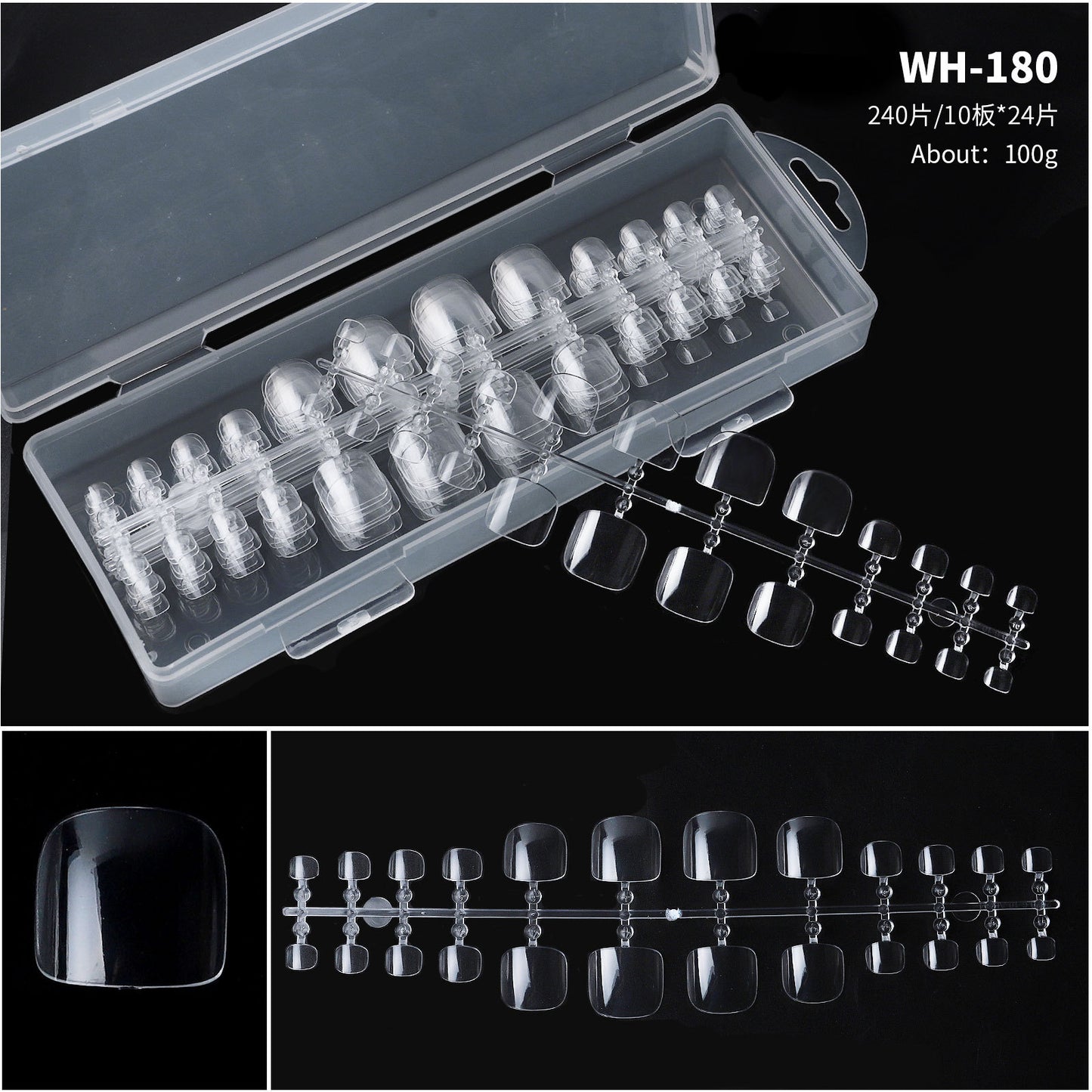 FTMA007 New products for nail art Ultra-thin seamless nail piece Full foot extension nail piece