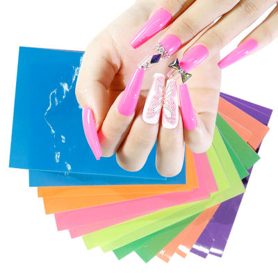 NS5D021  ForLife Aurora fluorescence Nail Sticker Holographic Colorful Fire Reflections Self-Adhesive Foils DIY Nail Art Decoration