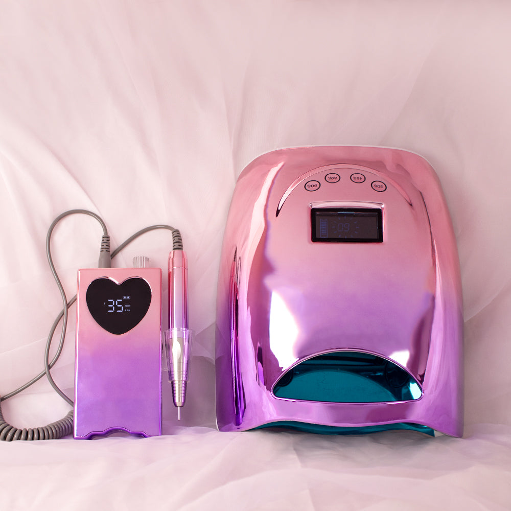 RNL025 New arrival  UV dryer Portable Cordless Rechargeable led nail lamp 48w silk printing LOGO with Removal base plate
