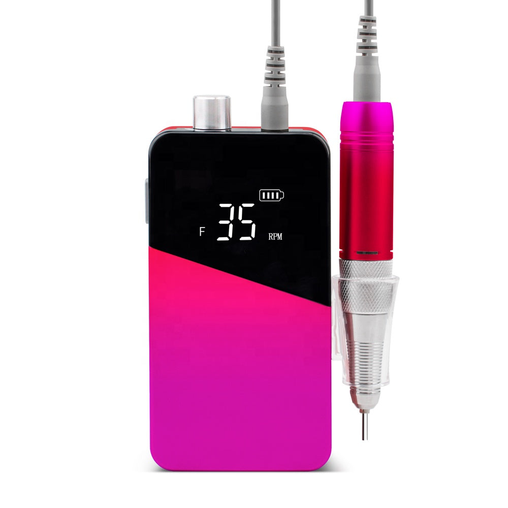 FNDM048  Let All customers crazy Gradient Color 35000 RPM electric nail drill machine professional rechargeable efile drill for nail gel