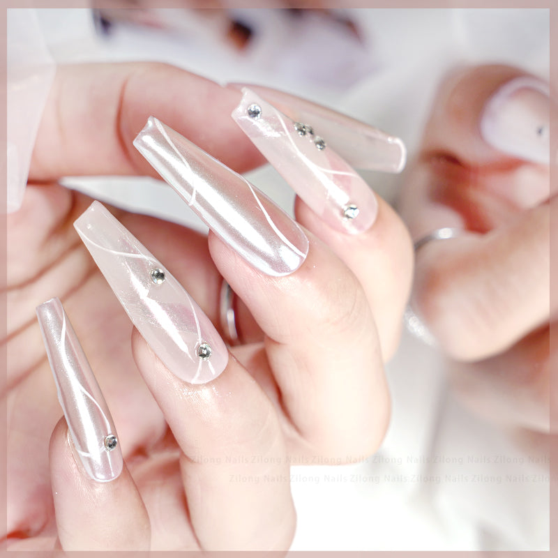 FNP034  Aurora Manicure Glitter Moo nlight Manicure Art Ice Chrome Nail Pigment Powder For Nail crystal clear powder