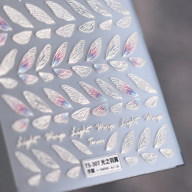 NS5D001 New Summer Nail Leave 5D Nail Sticker Adhesive Decal Summer Drinking Fruit Slider Laser Nail Art Decoration Manicure Wrap 3D