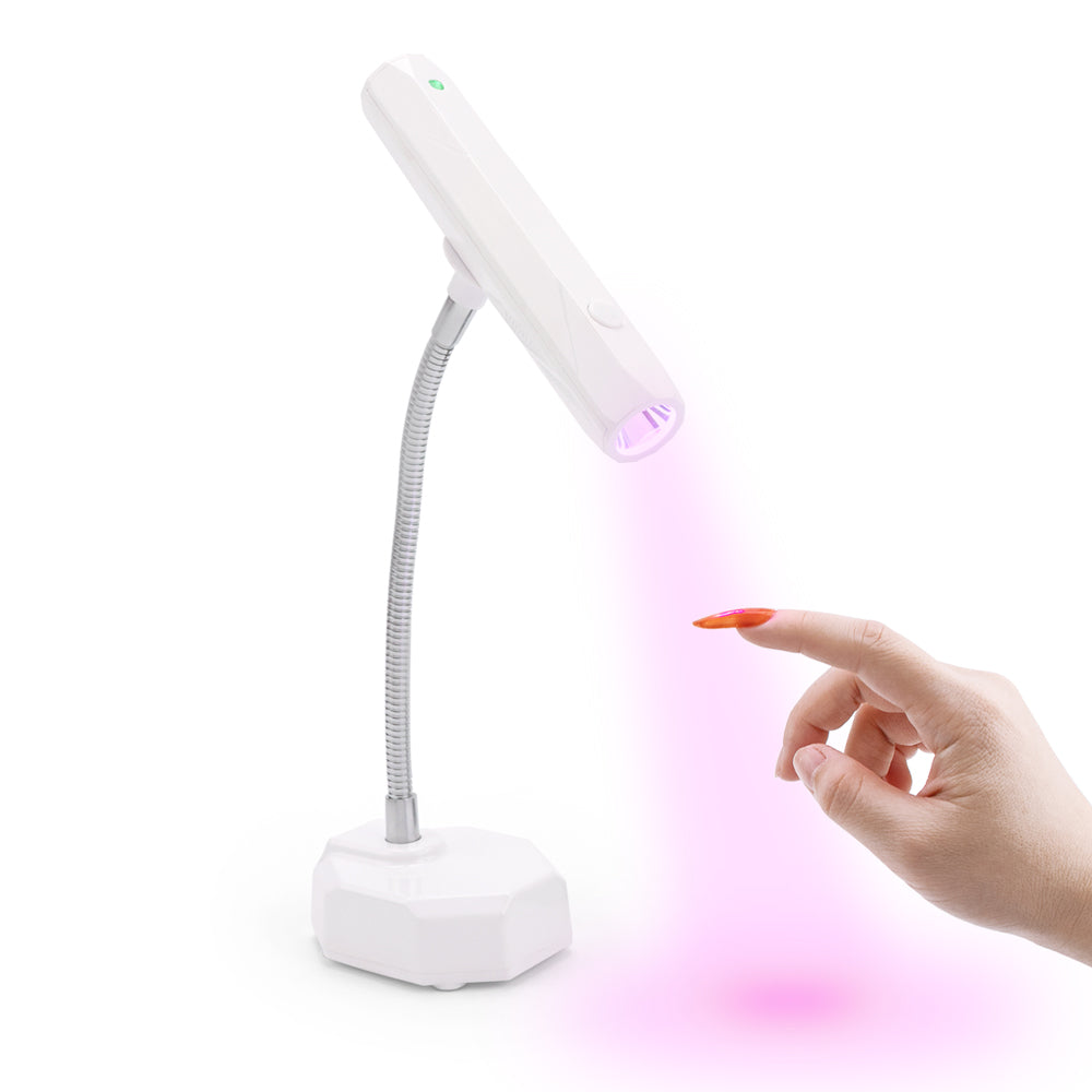 RNL012 85% Girls love this Mini rechargeable Cordless UV led soft gel finger tip flexible desk table nail lamp flash cure touch light