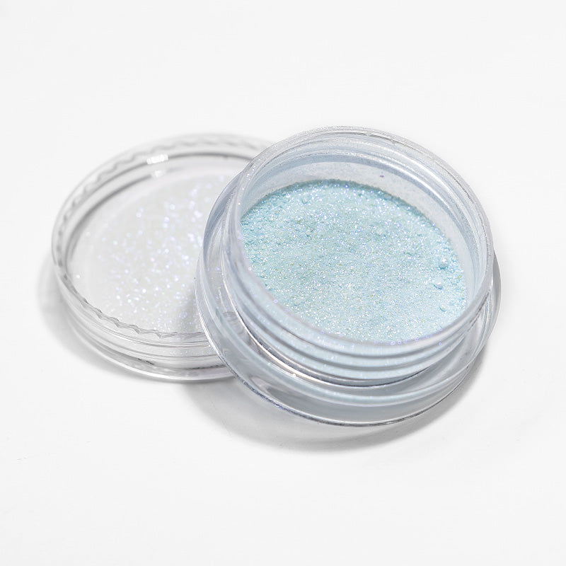 FNP106  New Arrived 12 Color/set Rainbow Effect Transparent Aurora Nail Pigment Powder For Nail Art Decoration