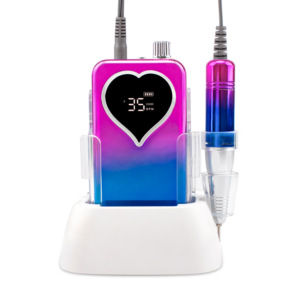 FNDM028 2022 New Arrivals Professional Magic Pink Cordless Electric Nail Drill Machine 35000 with Private Logo for Nail Salon