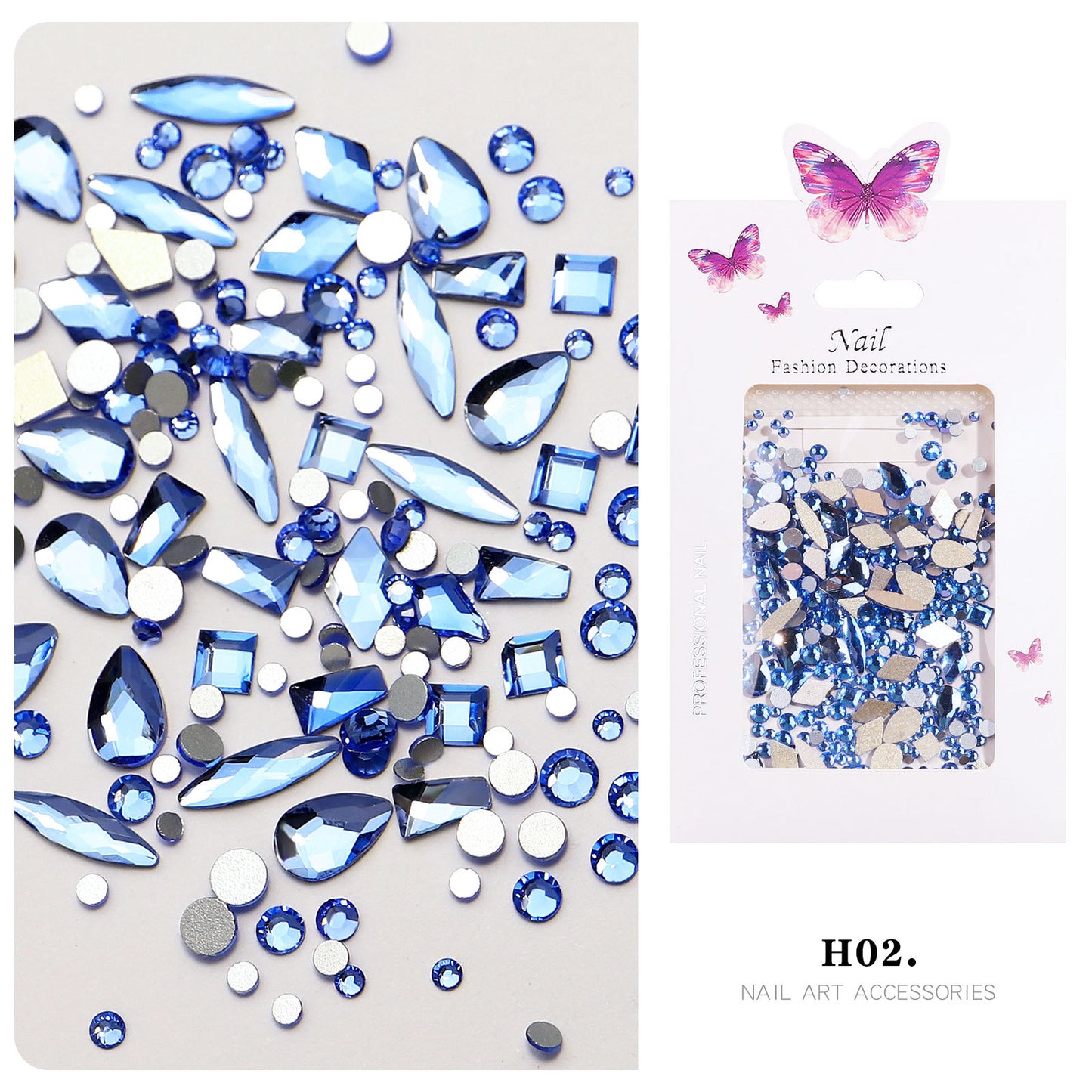 NRS028  ForLife Nail Art AB Rhinestone charms Glass Mixed Flat Bottom Shaped Rhinestone DIY Nail Art Jewelry