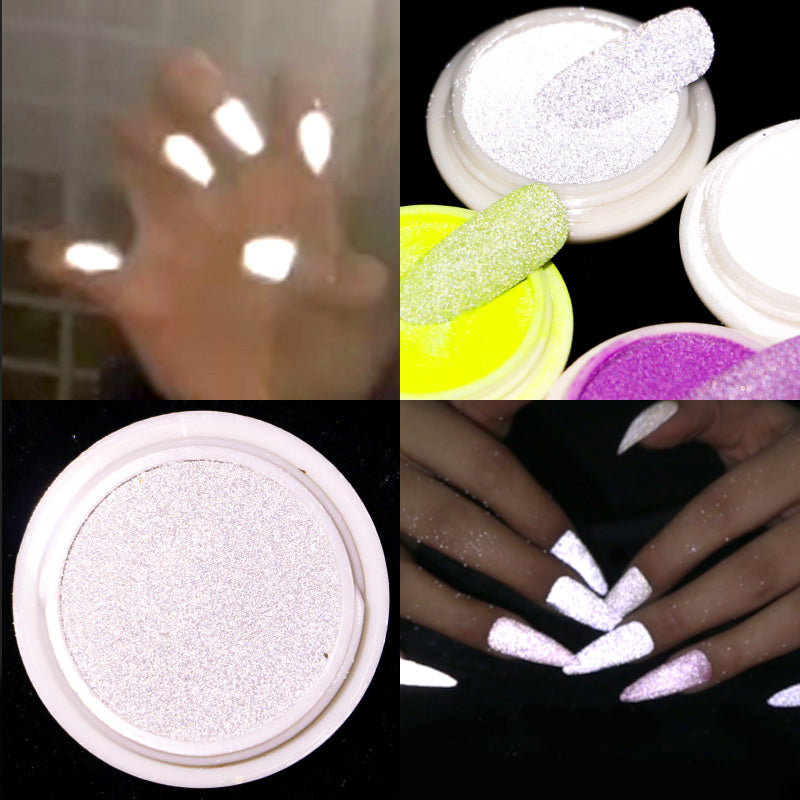 FNP112  New 8 colors glitter reflective disco nail powder for nail decoration