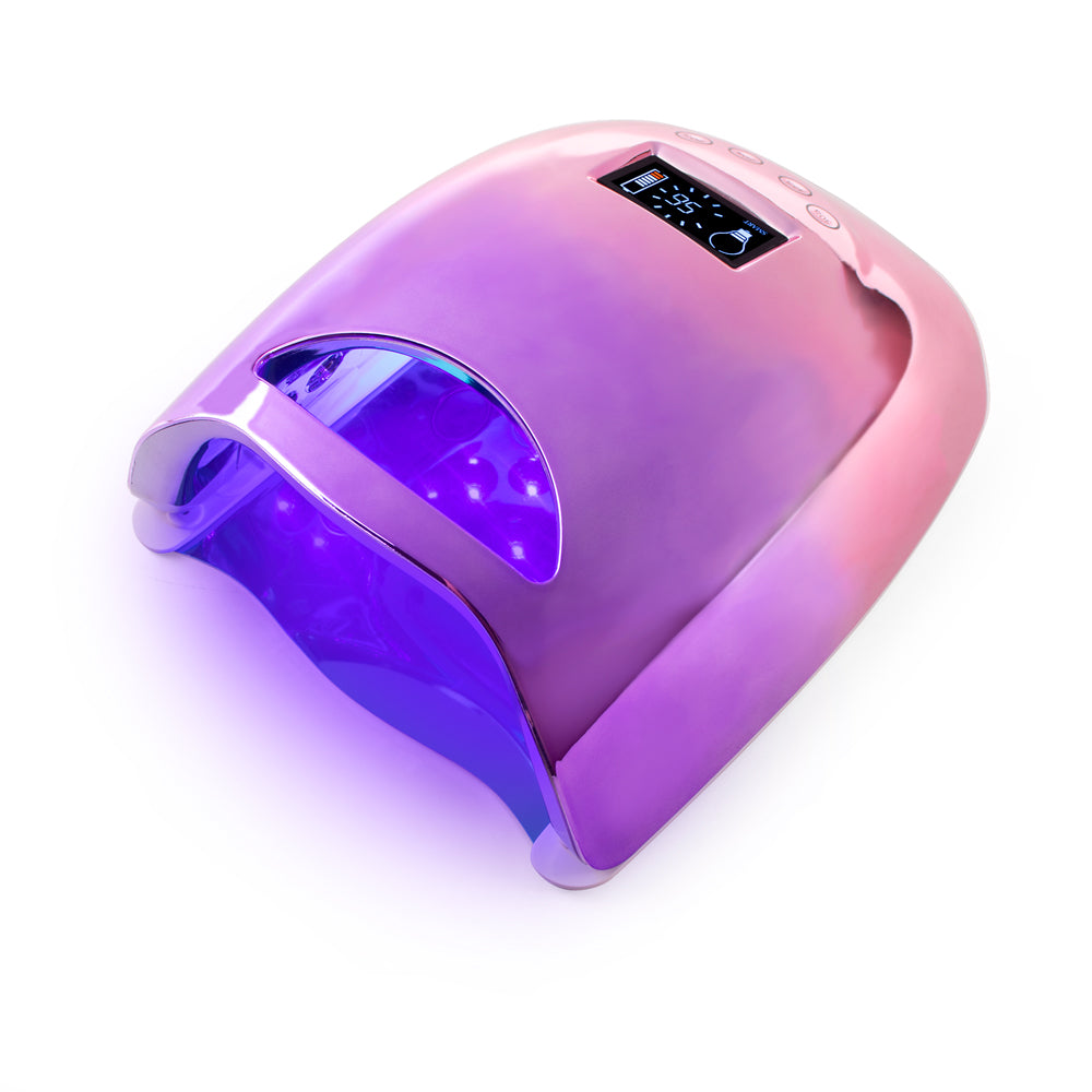 RNL025 New arrival  UV dryer Portable Cordless Rechargeable led nail lamp 48w silk printing LOGO with Removal base plate
