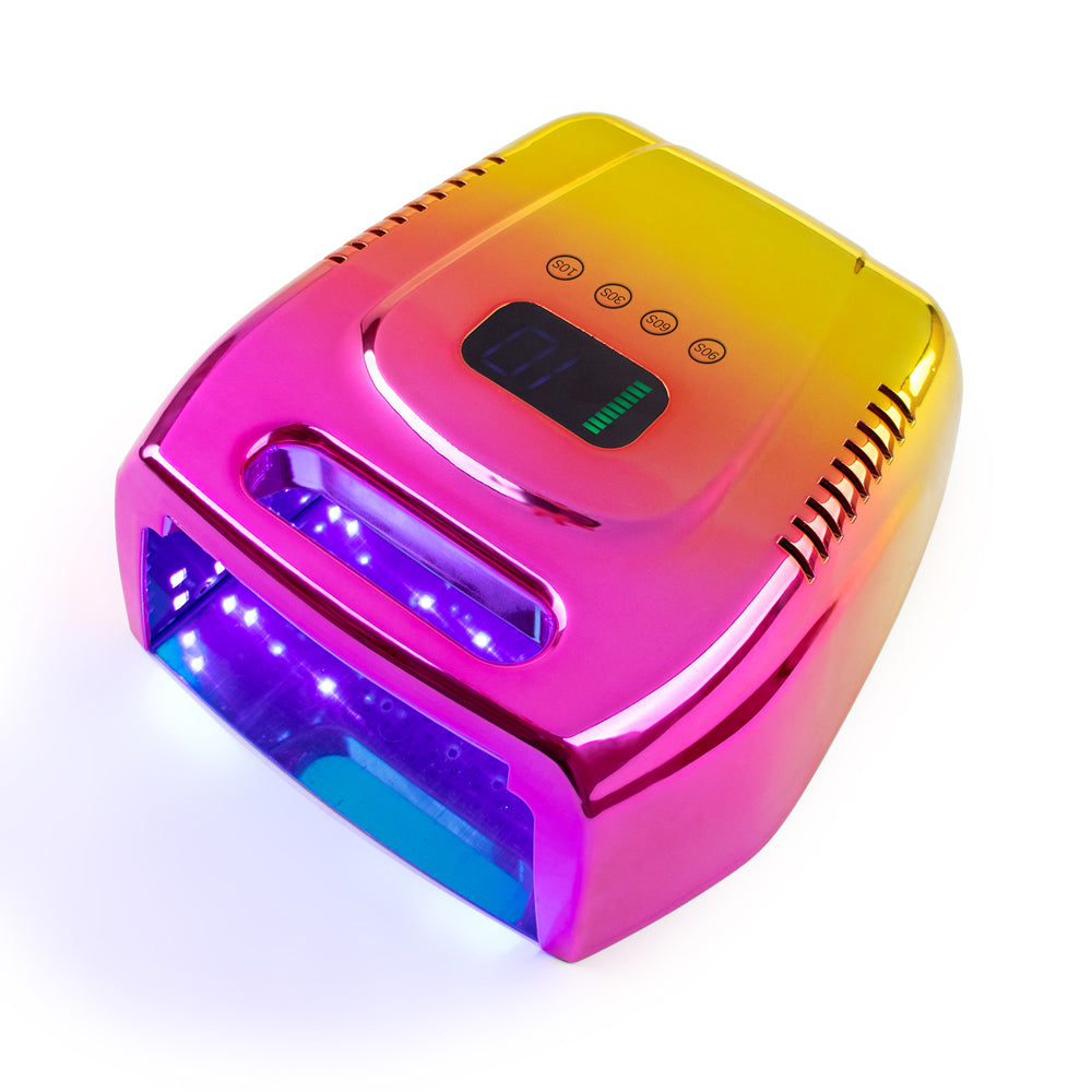 RNL026 2022 New Nail Dryer Wireless Nail Lamp Black Color Cordless 96w LED UV Lamp Customize Logo for Nail Salon