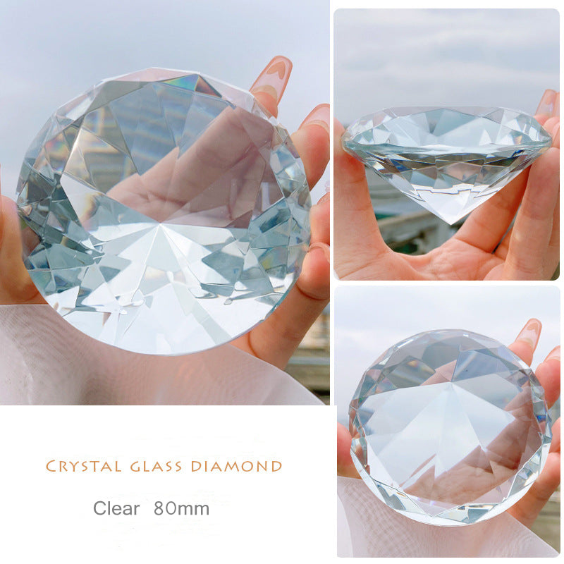 NRS020  Nail Art Shooting Crystal Symphony Transparent Rhinestone Glass Decoration Props 100mm 3.9" Large Jewelry display photo props