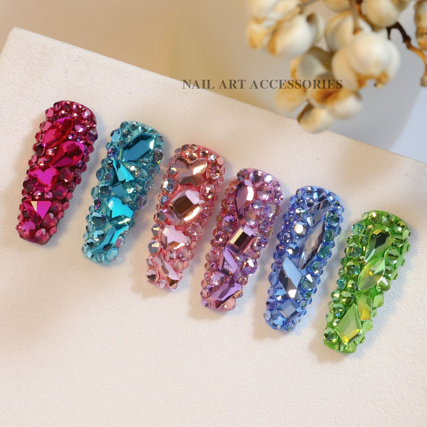 NRS028  ForLife Nail Art AB Rhinestone charms Glass Mixed Flat Bottom Shaped Rhinestone DIY Nail Art Jewelry