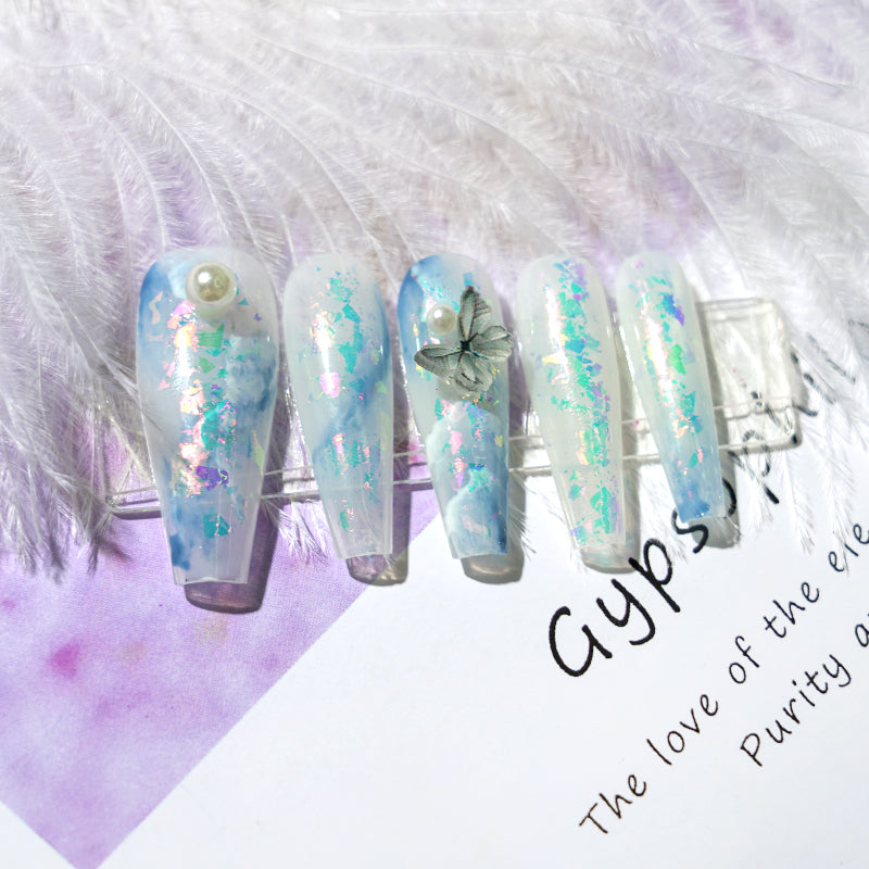 FNP026  TB Acrylic Nail Diamond Powder Holographic Aurora Powder For Nails Transparent Laser Pigment Nail Glitter Powder