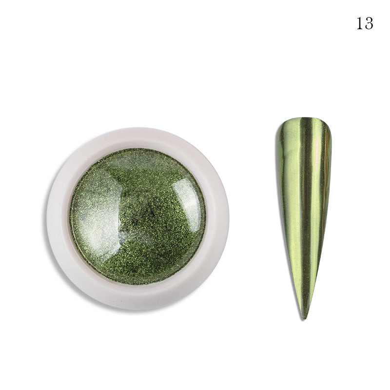 FNP097  Queen Fingers pmn-27 19 Colors Shining Mirror Nail Polish Chrome Powder Pigment