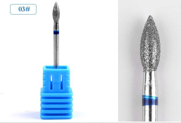 NDB005  1 Pcs Diamond Tungsten Nail Drill Bit Rotate Burr Milling Cutter Bits For Manicure Electric Nail Drill Accessories