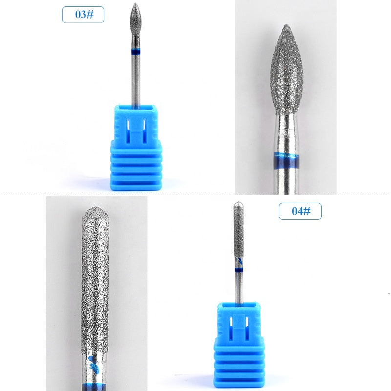 NDB005  1 Pcs Diamond Tungsten Nail Drill Bit Rotate Burr Milling Cutter Bits For Manicure Electric Nail Drill Accessories