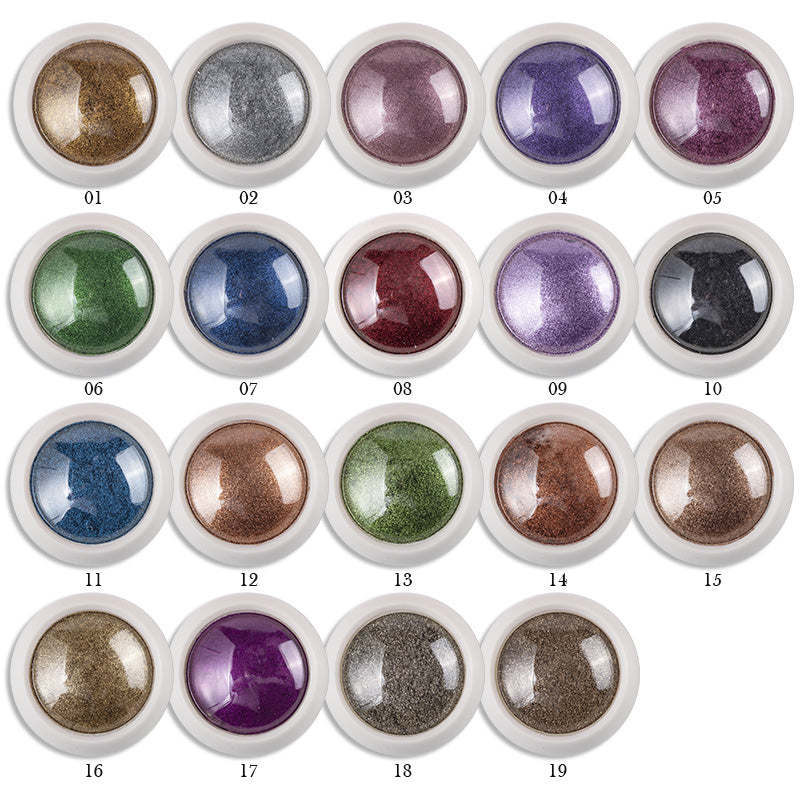 FNP097  Queen Fingers pmn-27 19 Colors Shining Mirror Nail Polish Chrome Powder Pigment