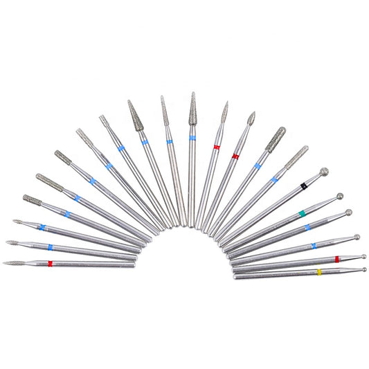 NDB027  High Quality Professional 6pcs Diamond Burr Electric Machine Accessories Nails Tools Drill Bit Acrylic Art File Set