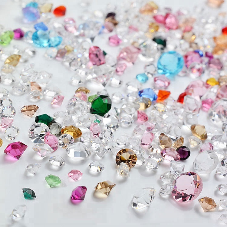 NRS011  Crystal Mixed Size Pointed Back Glass Rhinestones Charm 3D Nail Art Jewelry Decorations