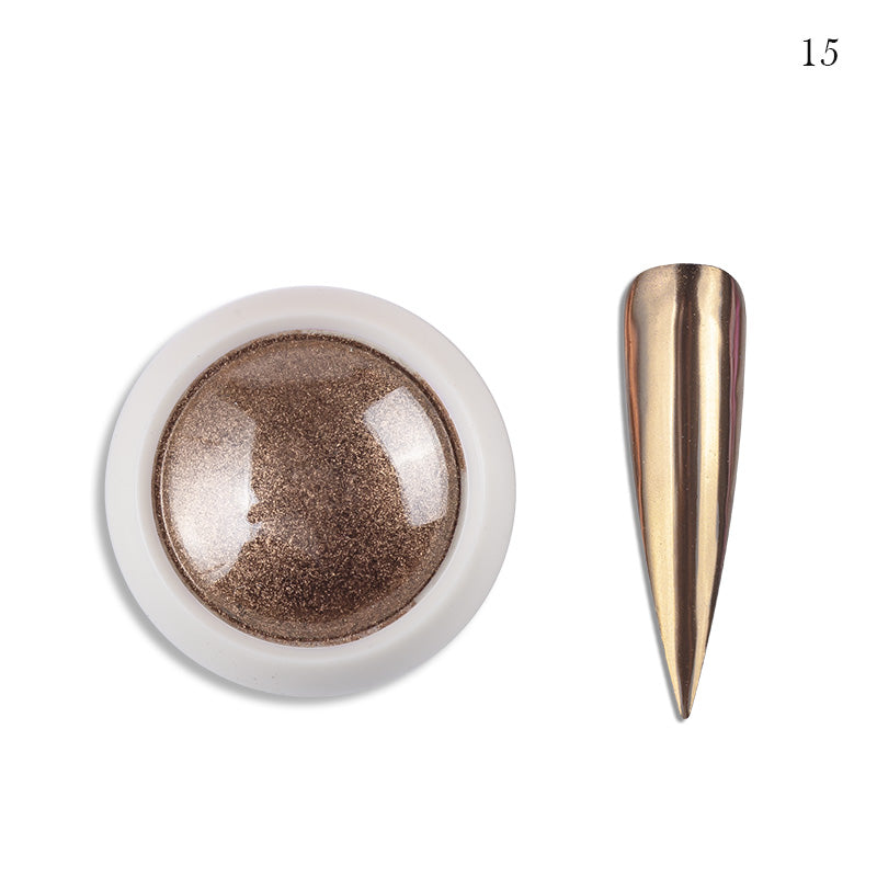 FNP097  Queen Fingers pmn-27 19 Colors Shining Mirror Nail Polish Chrome Powder Pigment