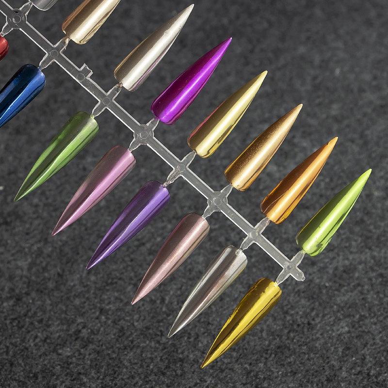 FNP097  Queen Fingers pmn-27 19 Colors Shining Mirror Nail Polish Chrome Powder Pigment