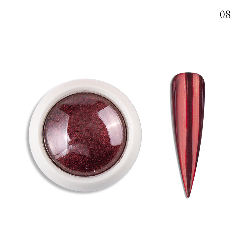 FNP097  Queen Fingers pmn-27 19 Colors Shining Mirror Nail Polish Chrome Powder Pigment
